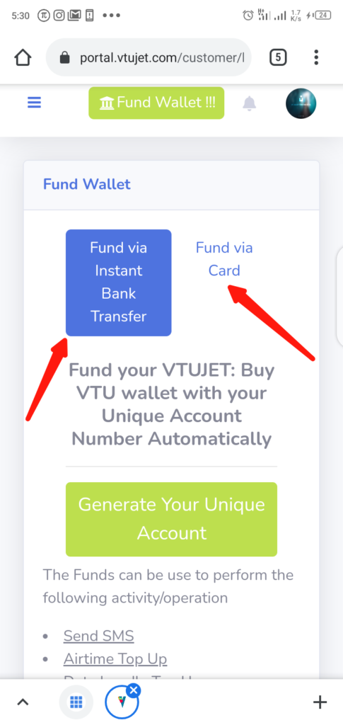 VTUJet Funding Options